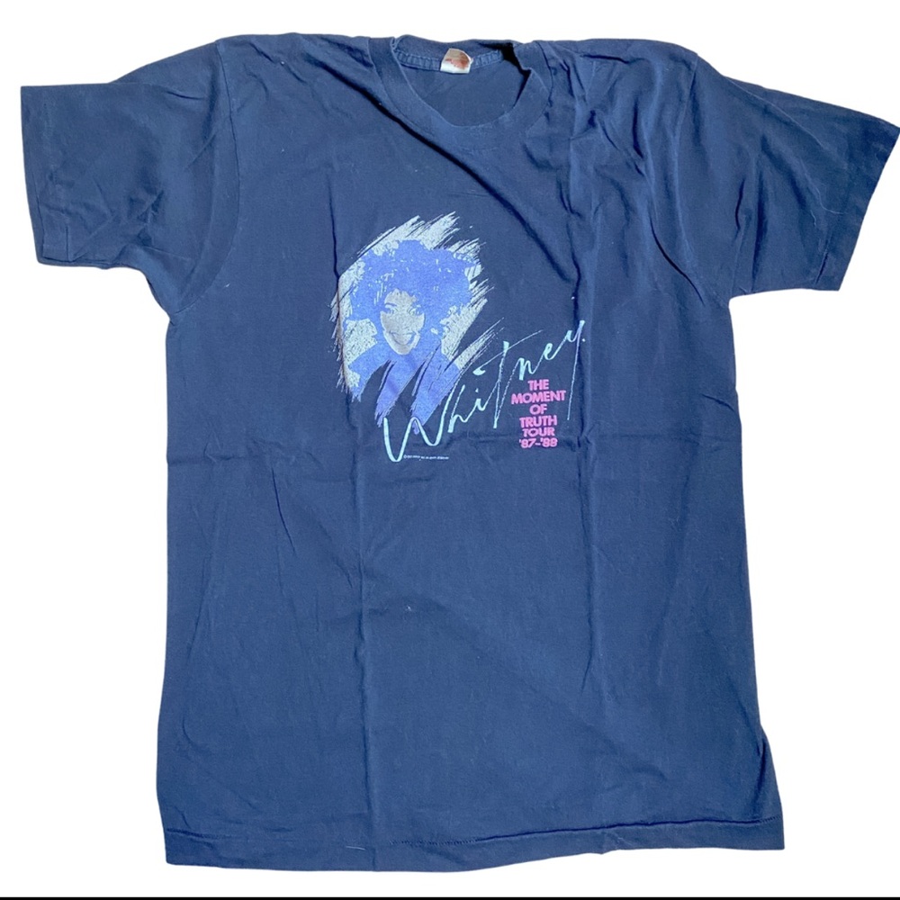 Vintage Super Rare Whitney Houston 1987 Moment of Truth Tour Tee – Single Stitch